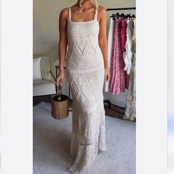 Zara limited edition sequin crochet knit maxi dress - Picture 4 of 12